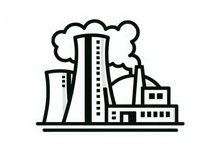 Раскраска ядерной электростанции – Бесплатное предложение для скачивания