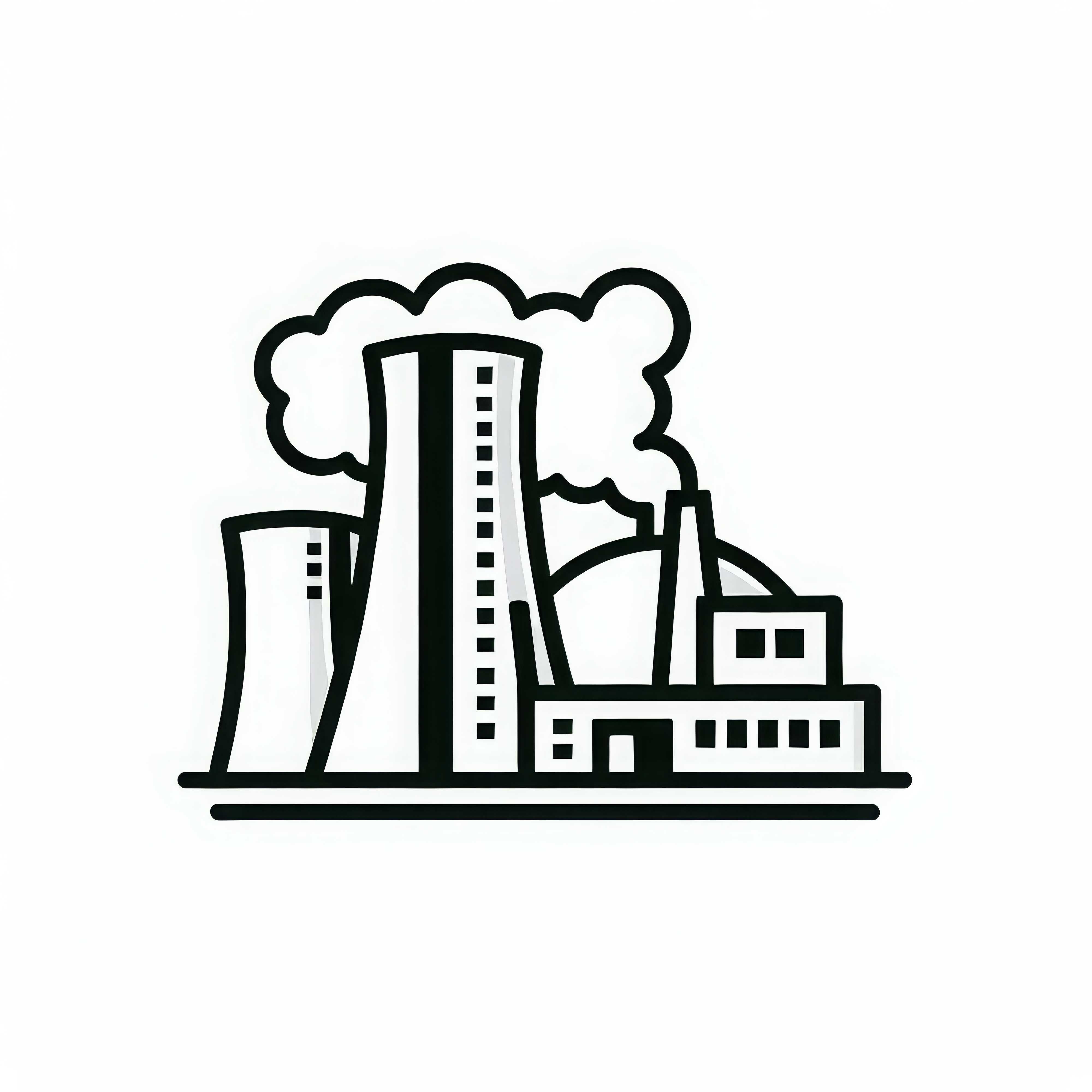 Dessin à colorier d'une centrale nucléaire – Offre de téléchargement gratuite