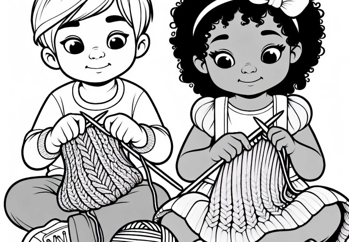 Bezmaksas krāsojamā aina par tēmu adīšana tavam hobijam