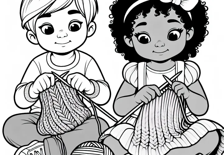 Bezmaksas krāsojamā aina par tēmu adīšana tavam hobijam