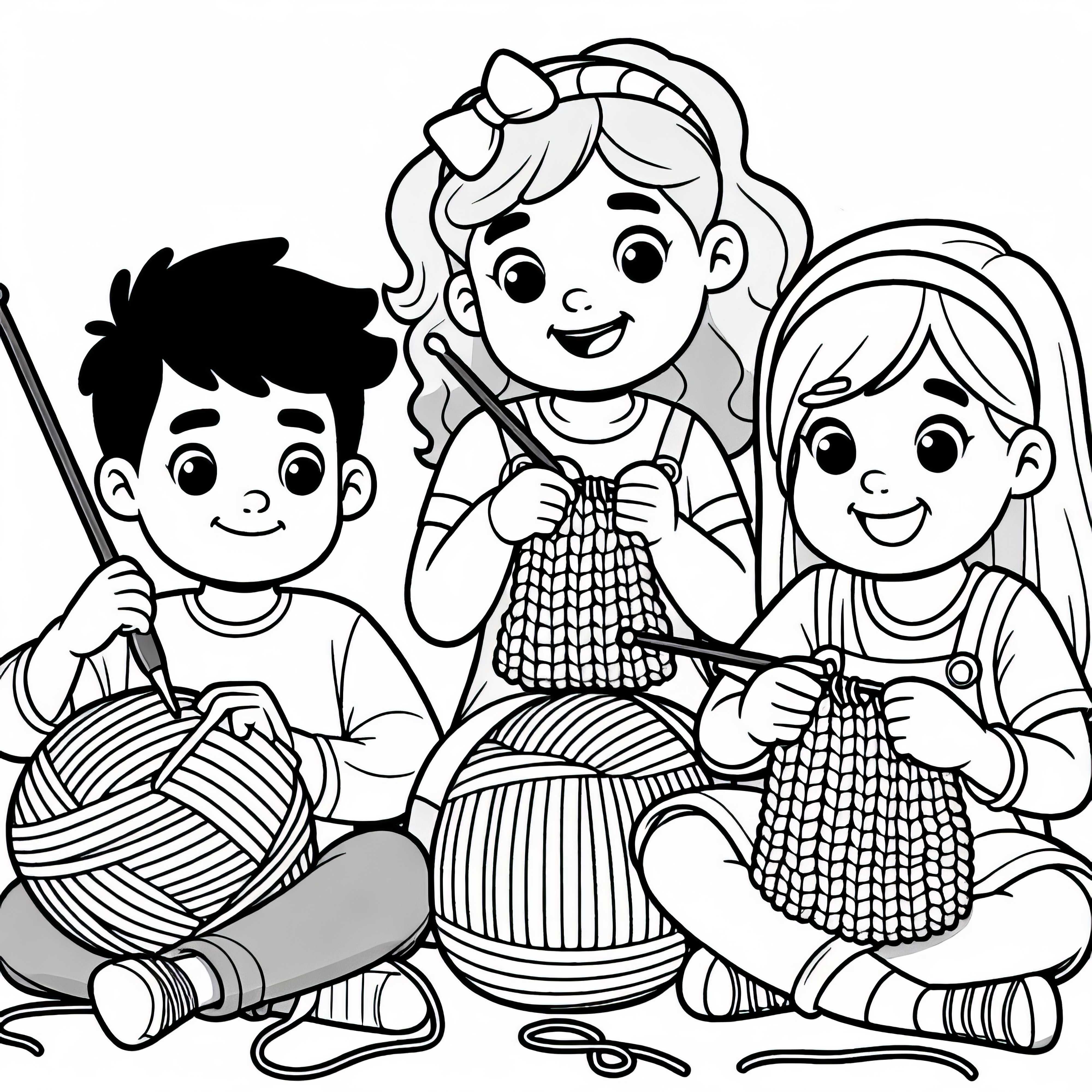 Adīšanas darbi – Bezmaksas krāsojamā bilde par hobiju