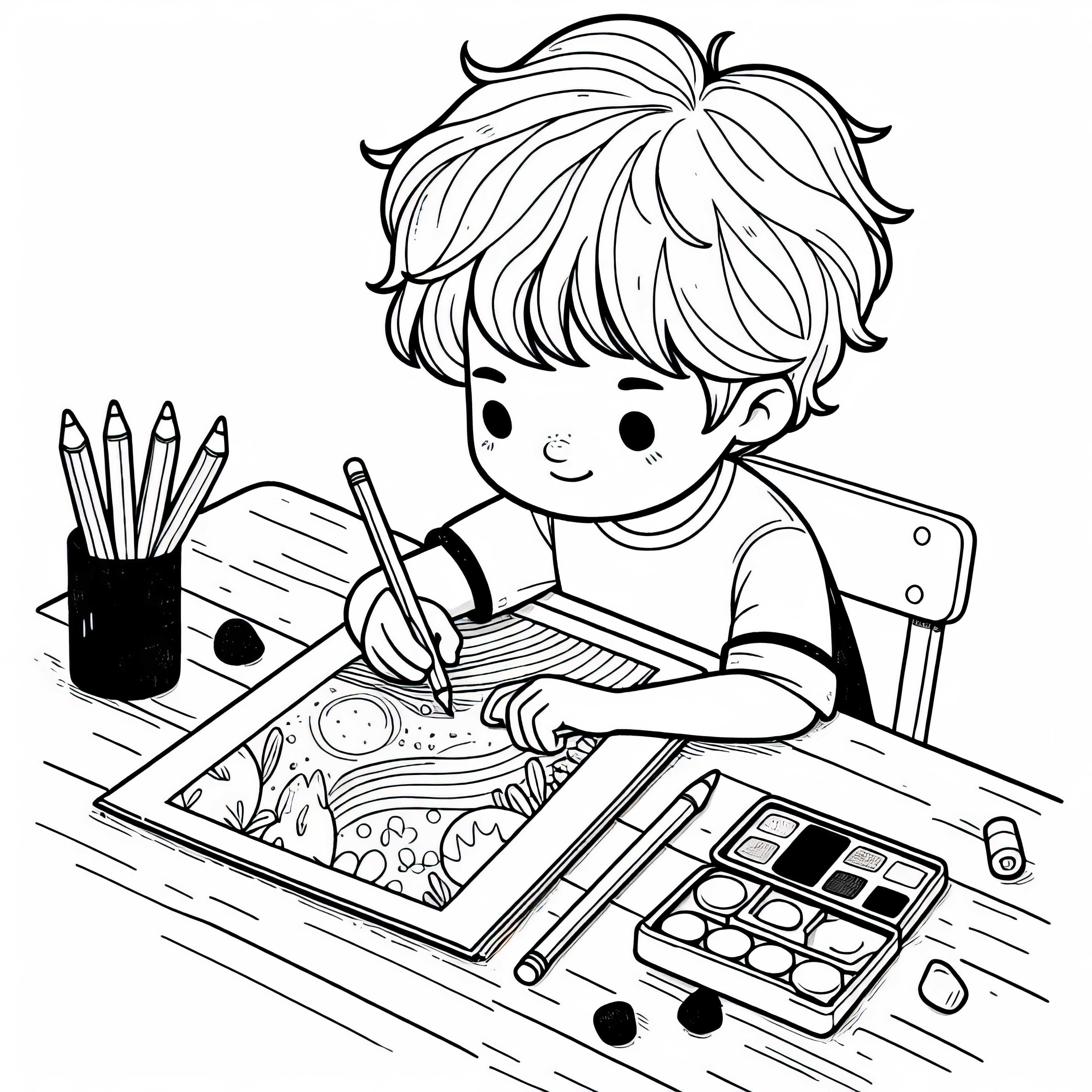 Zīmēšanas krāsojamā lapa tavai nodarbei - Bezmaksas