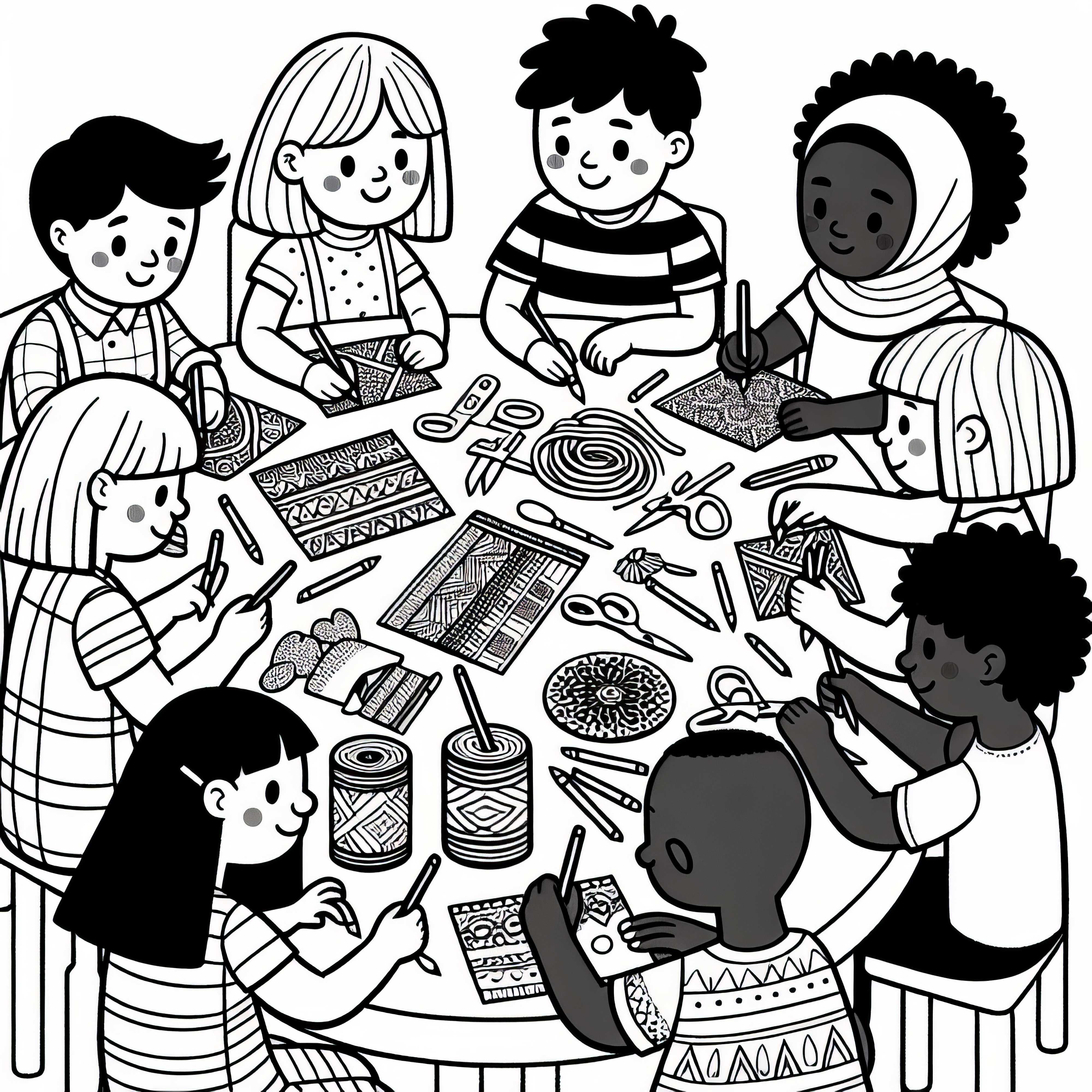 Radošā vaļasprieka zīmējumu veidne - Bezmaksas lejupielāde