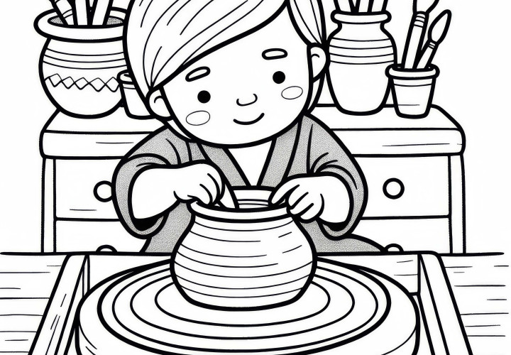 Māla veidošana krāsojamā lapa tavām radošajām nodarbēm – Bezmaksas lejupielāde