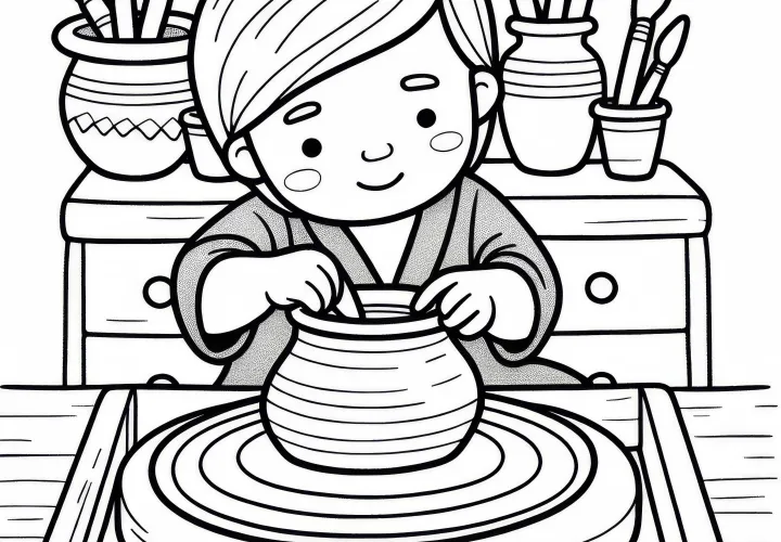 Māla veidošana krāsojamā lapa tavām radošajām nodarbēm – Bezmaksas lejupielāde