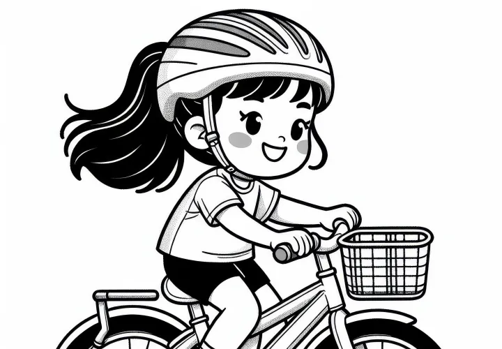Velosipēdu krāsojamā lapa - Bezmaksas krāsojamā bilde tavām hobijām