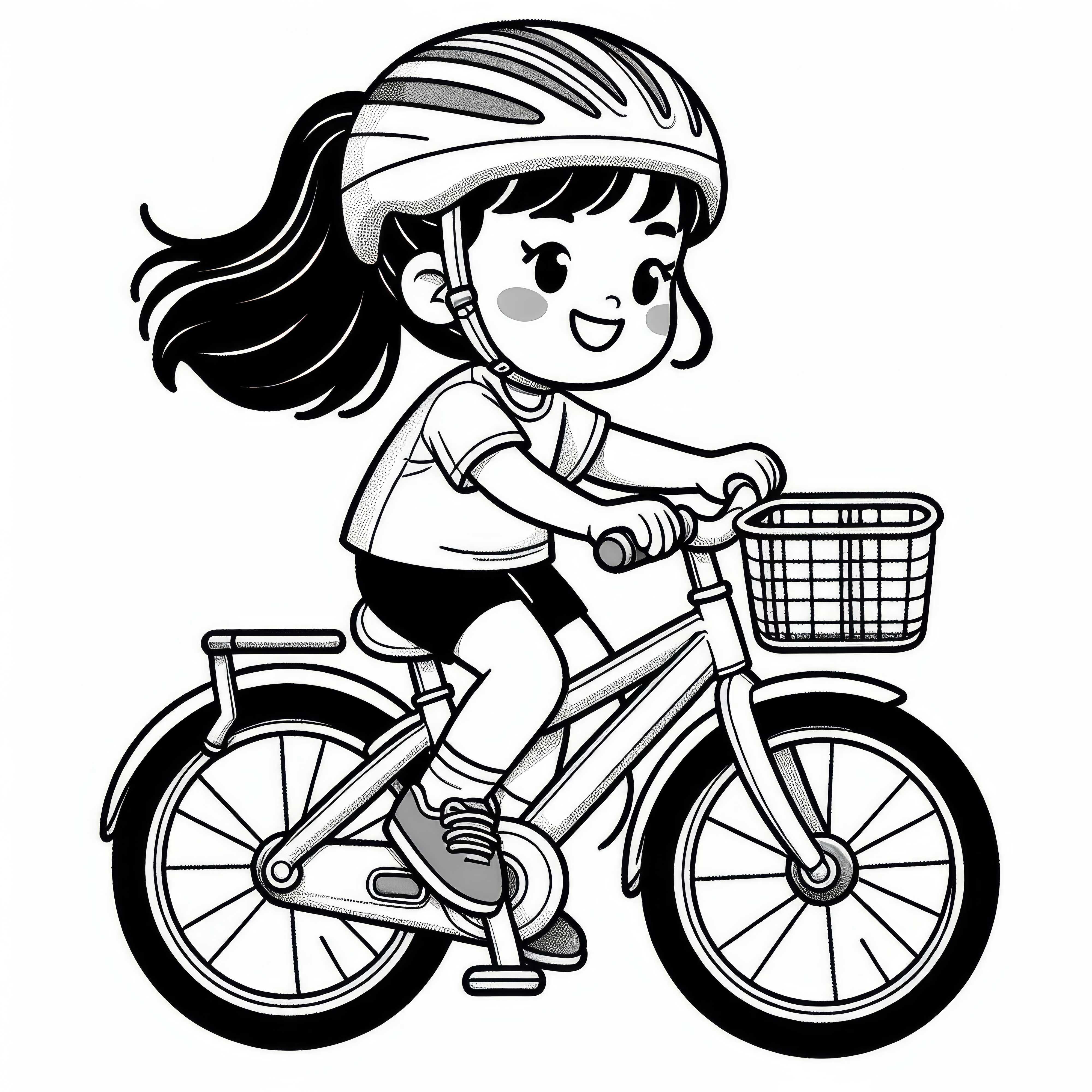 Velosipēdu krāsojamā lapa - Bezmaksas krāsojamais attēls tavām nodarbēm