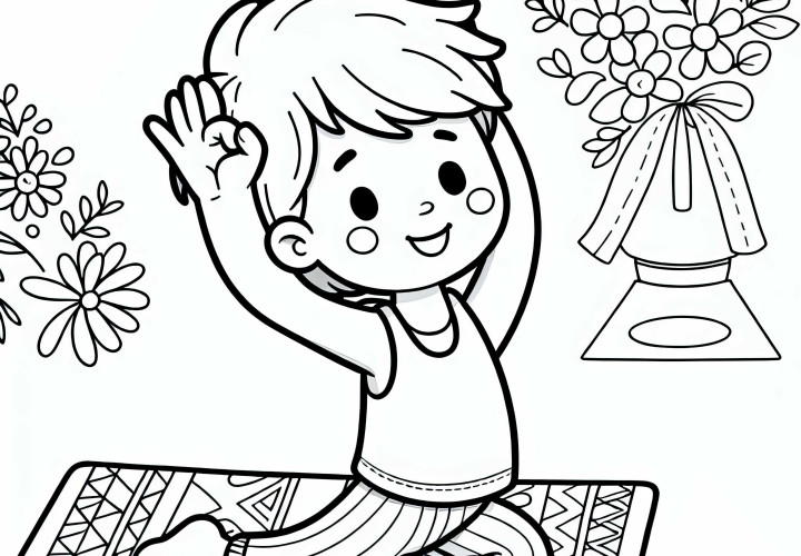 Joga krāsošanas lapa tavām hobijām – Bezmaksas lejupielāde