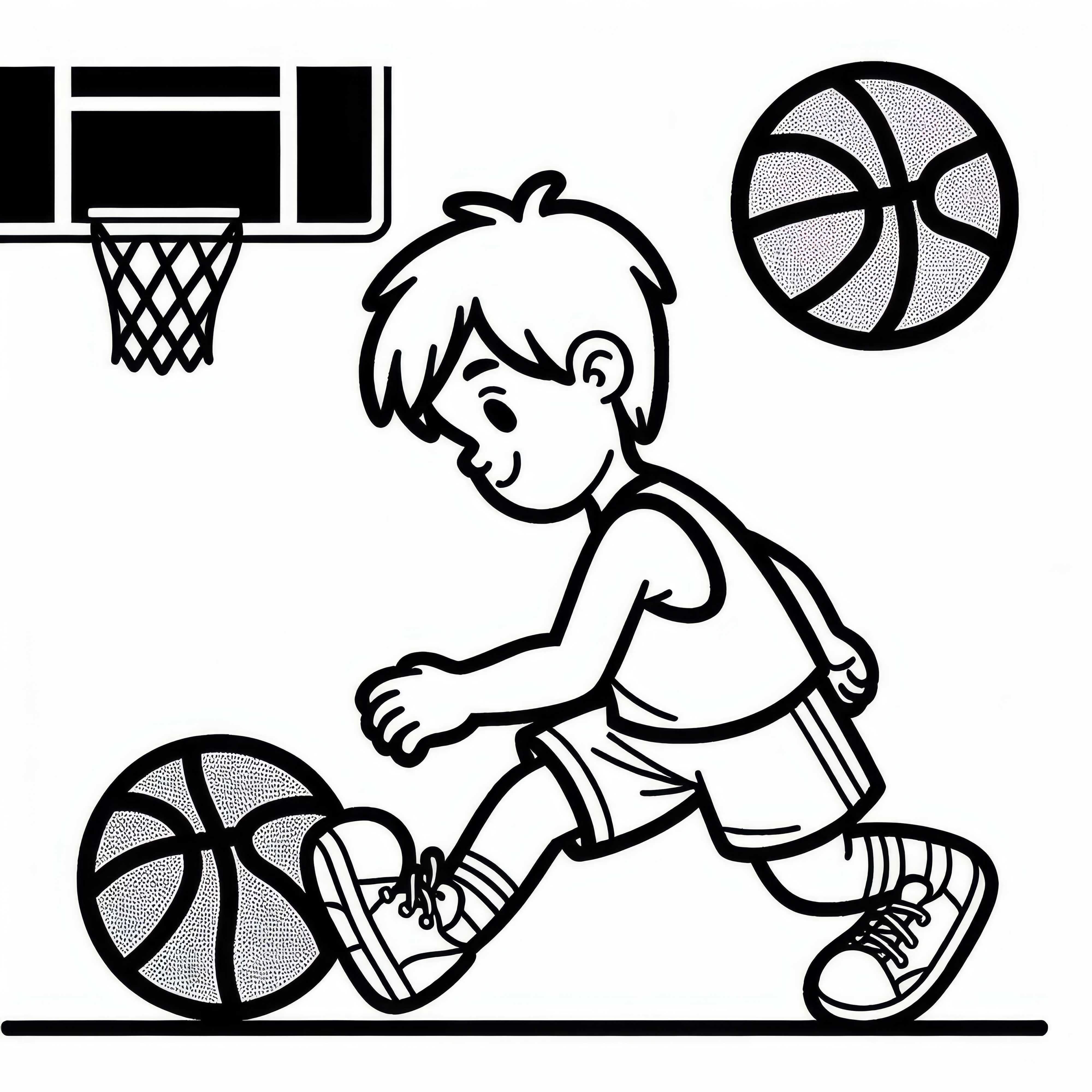 Basketbola spēlēšanas krāsojamā lapa tavām hobijām Bezmaksas