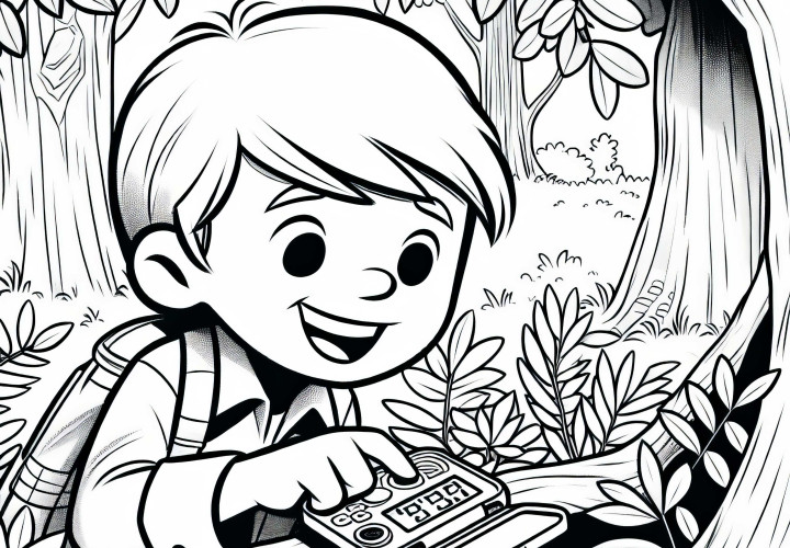 Geocaching krāsojamā lapa tavam āra hobijam – Bezmaksas lejupielādei