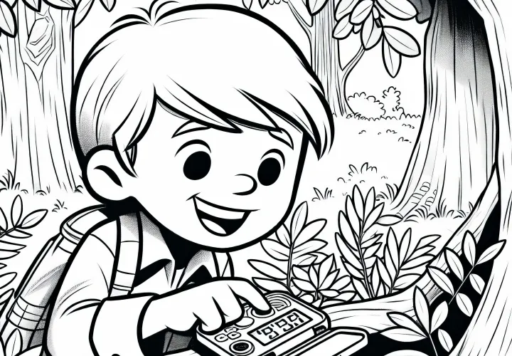 Geocaching krāsojamā lapa tavam āra hobijam – Bezmaksas lejupielādei