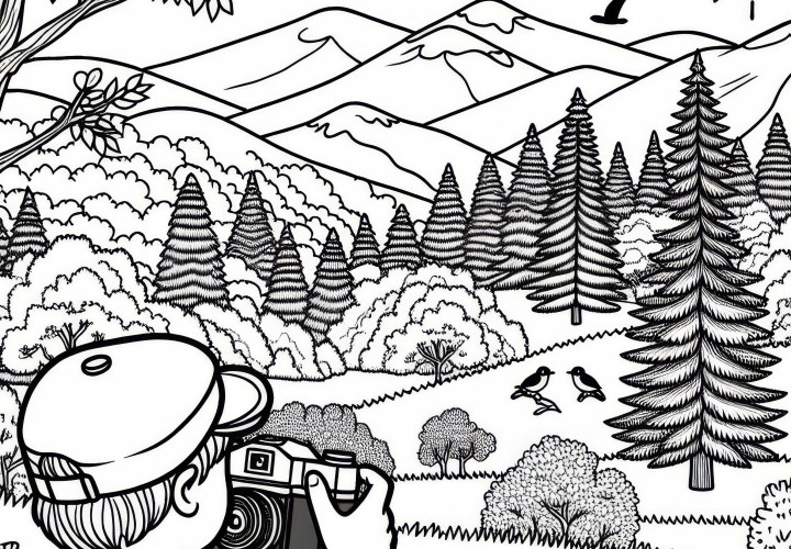 Fotogrāfija dabā: Krāsojamā lapa tavām hobijām bez maksas