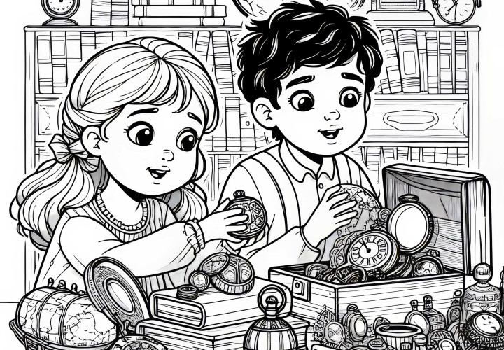 Krāsot attēlu par antikvāru kolekcionēšanu tavām hobijām bez maksas