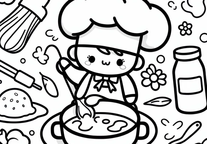 Gatavošana Krāsojamā bilde tavām hobijām Bezmaksas