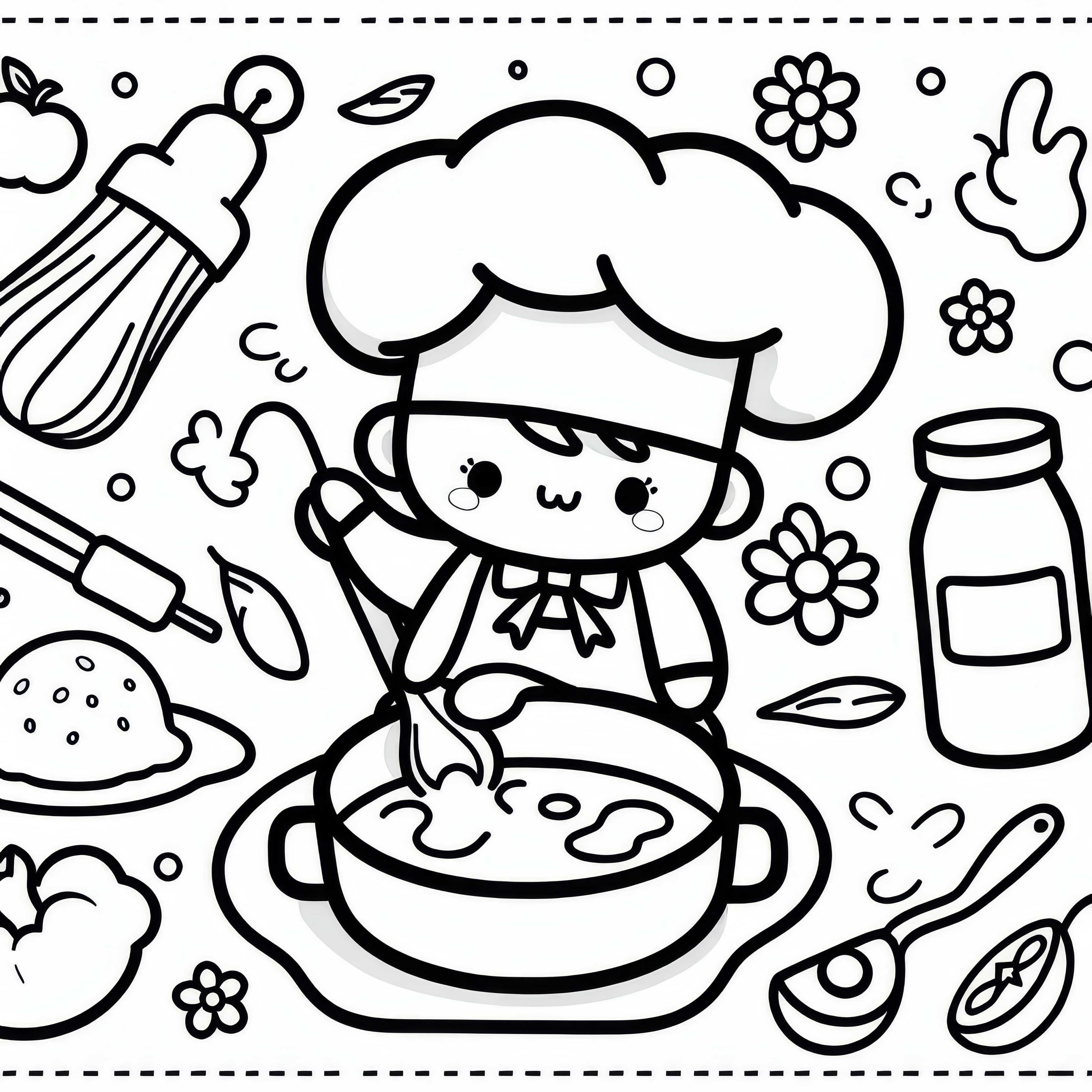 Vārīšana Krāsojamā bilde tavām hobijām Bezmaksas