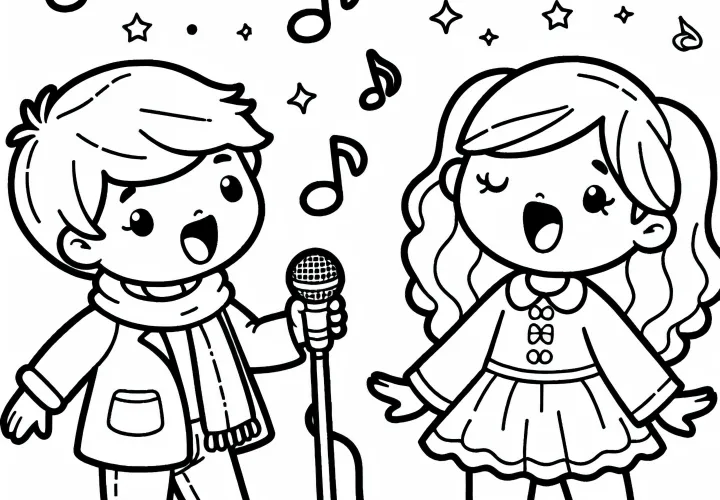 Dziedāšanas krāsojamā lapa tavam muzikālajam hobijam – Bezmaksas lejupielāde