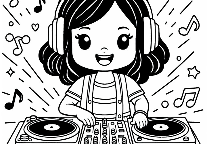 Plantilla de dibujo para aficionados - Imagen para colorear gratuita