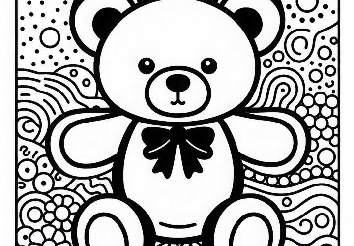 Free Plush Toy Coloring Page