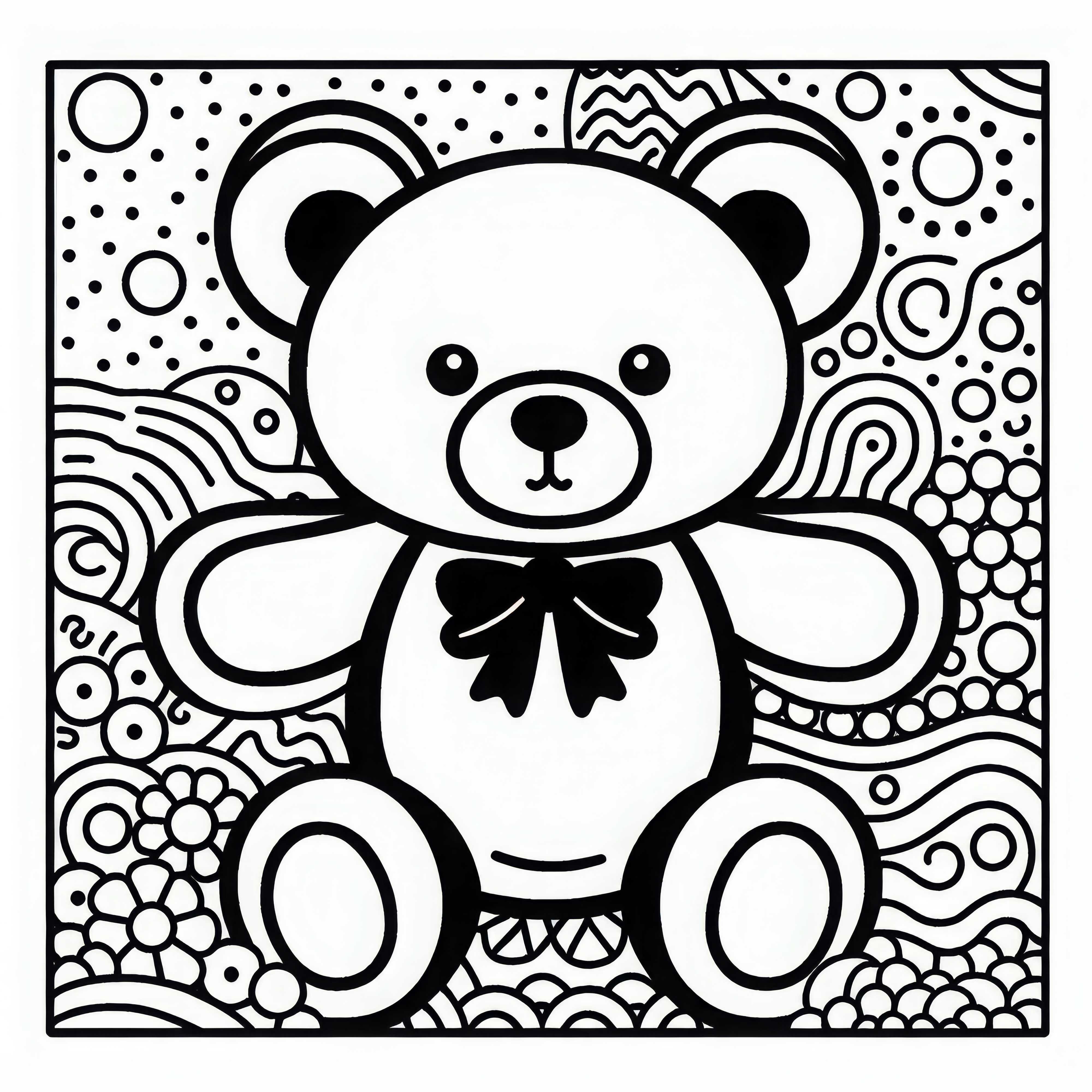 Free coloring page of stuffed animal