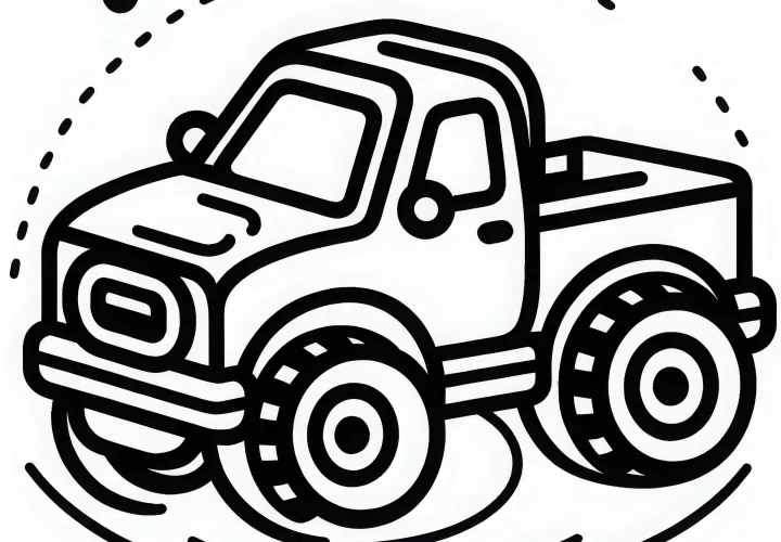 Раскраска с игрушечным автомобилем для бесплатного скачивания