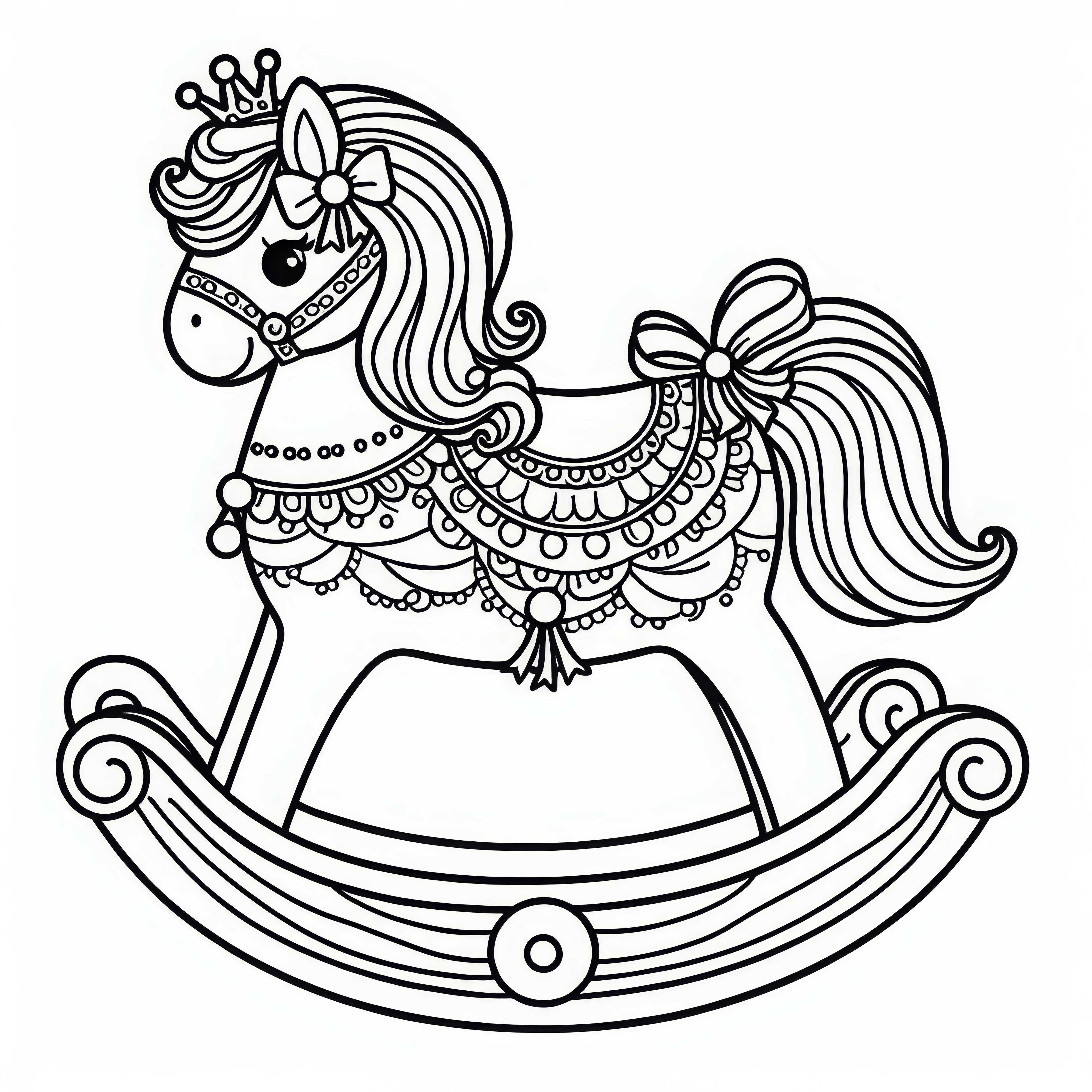 Принцессная качалка с бантиками – бесплатный раскраска Принцесса-качалка с бантиками – бесплатный раскраска