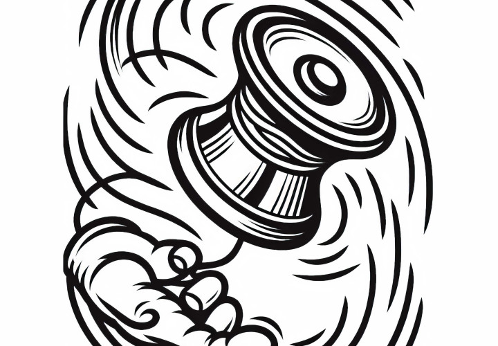 Jo-Jo berayun dengan indah ke atas dan ke bawah – Template mewarnai Gratis untuk diunduh