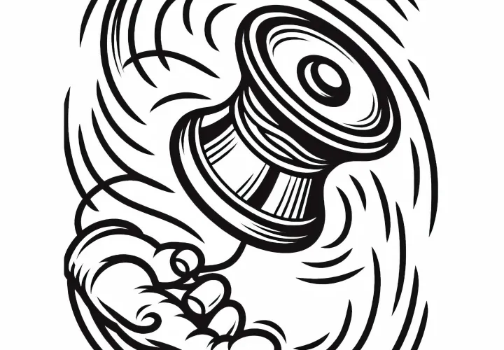 Джо-Джо искусно раскачивается вверх и вниз - бесплатный шаблон для раскрашивания для загрузки