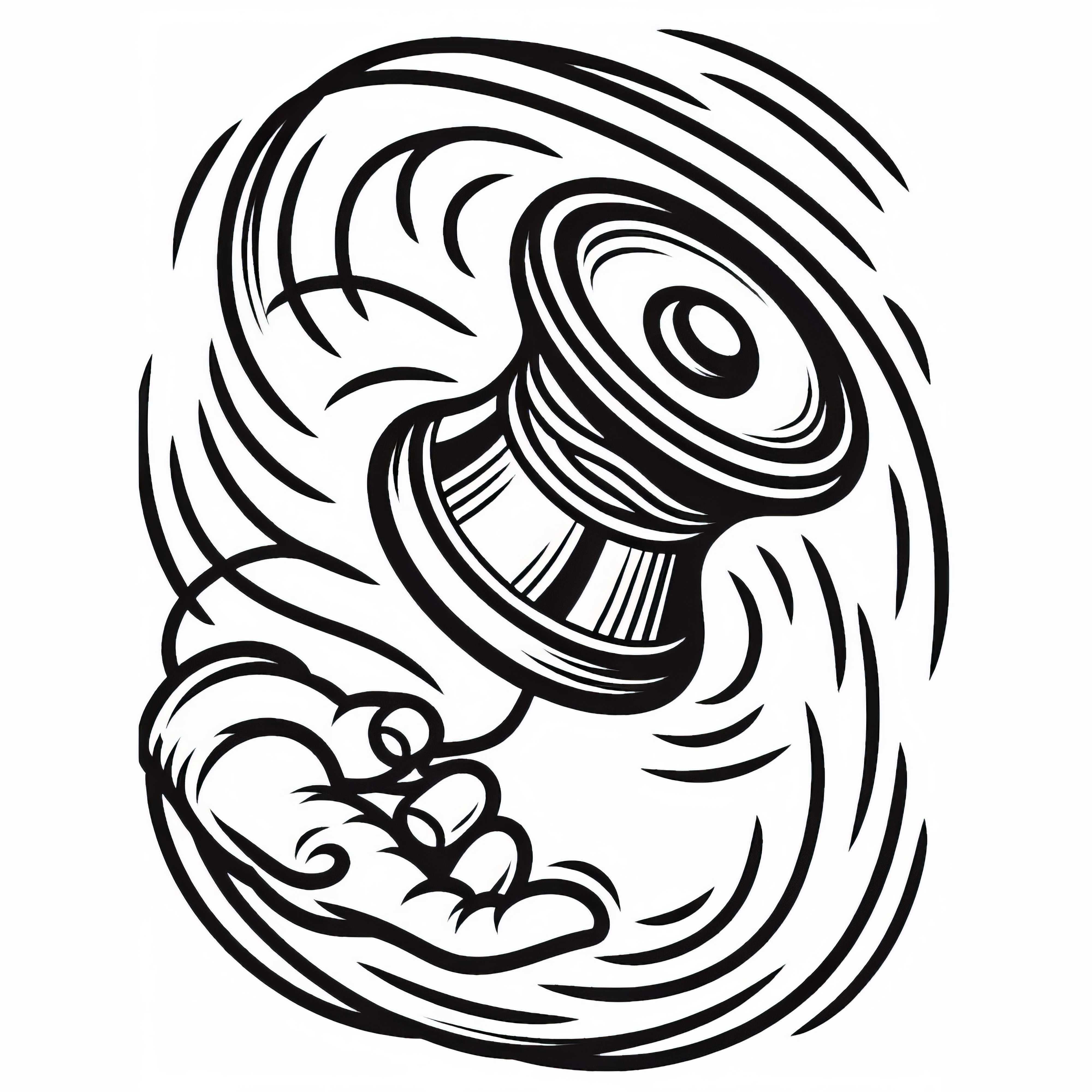 Jo-Jo bergerak dengan anggun naik dan turun – Template mewarnai gratis untuk diunduh