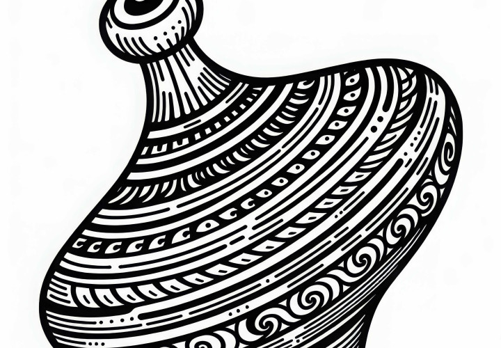 Gelanggang menunjukkan pola saat berputar - Template mewarnai gratis