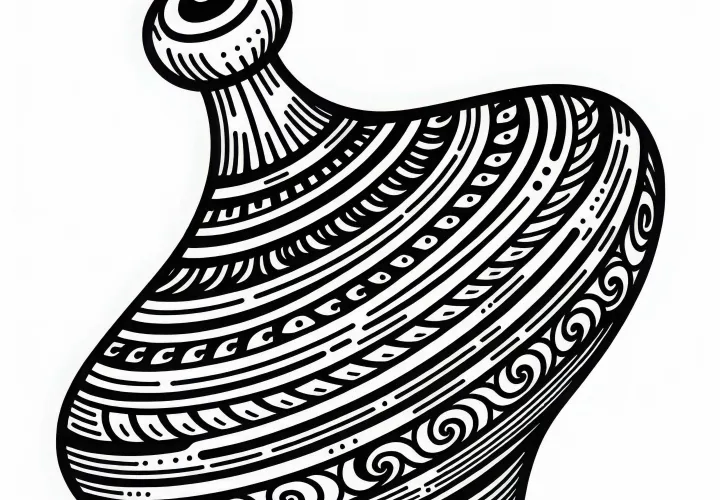 Вертушка показывает узоры при вращении - Бесплатная раскраска