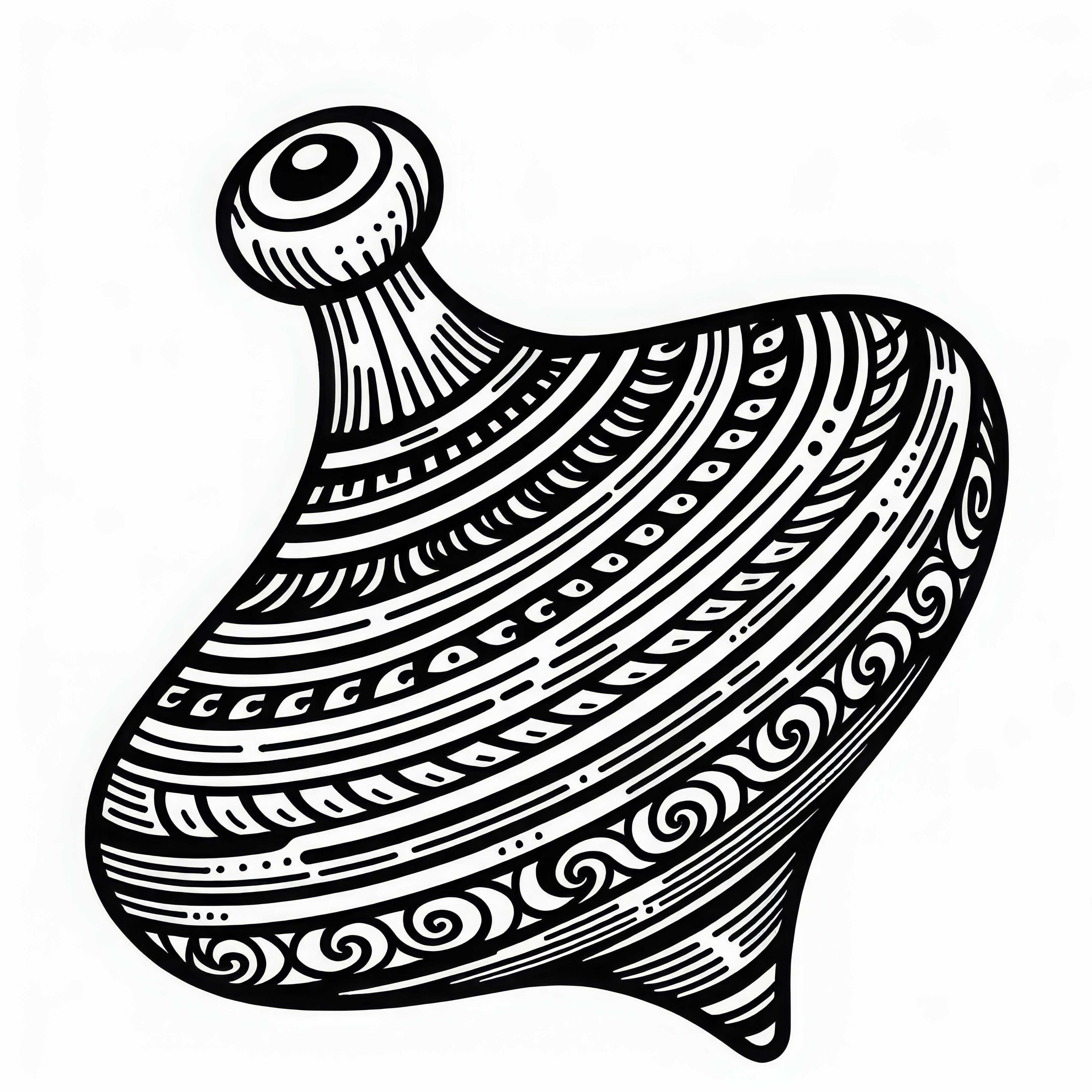 Pusaran menunjukkan pola saat berputar - Template mewarnai gratis