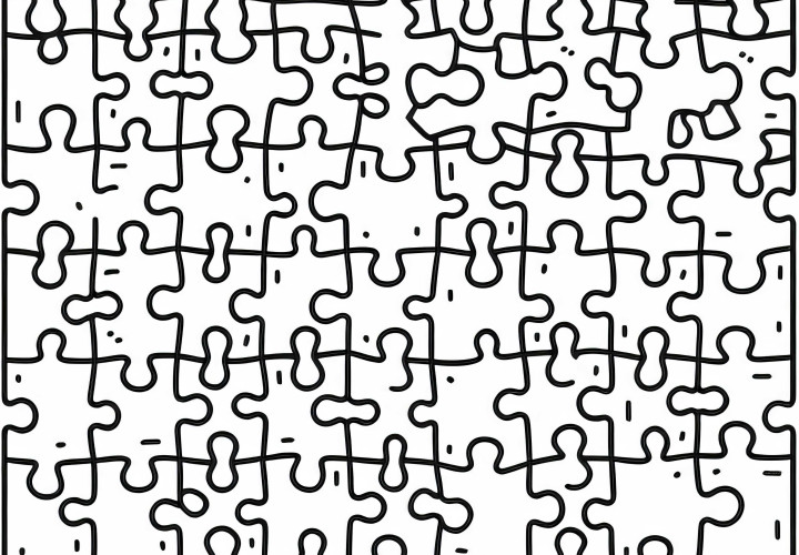 Puzzle Coloring Page Free – Toy for Creativity