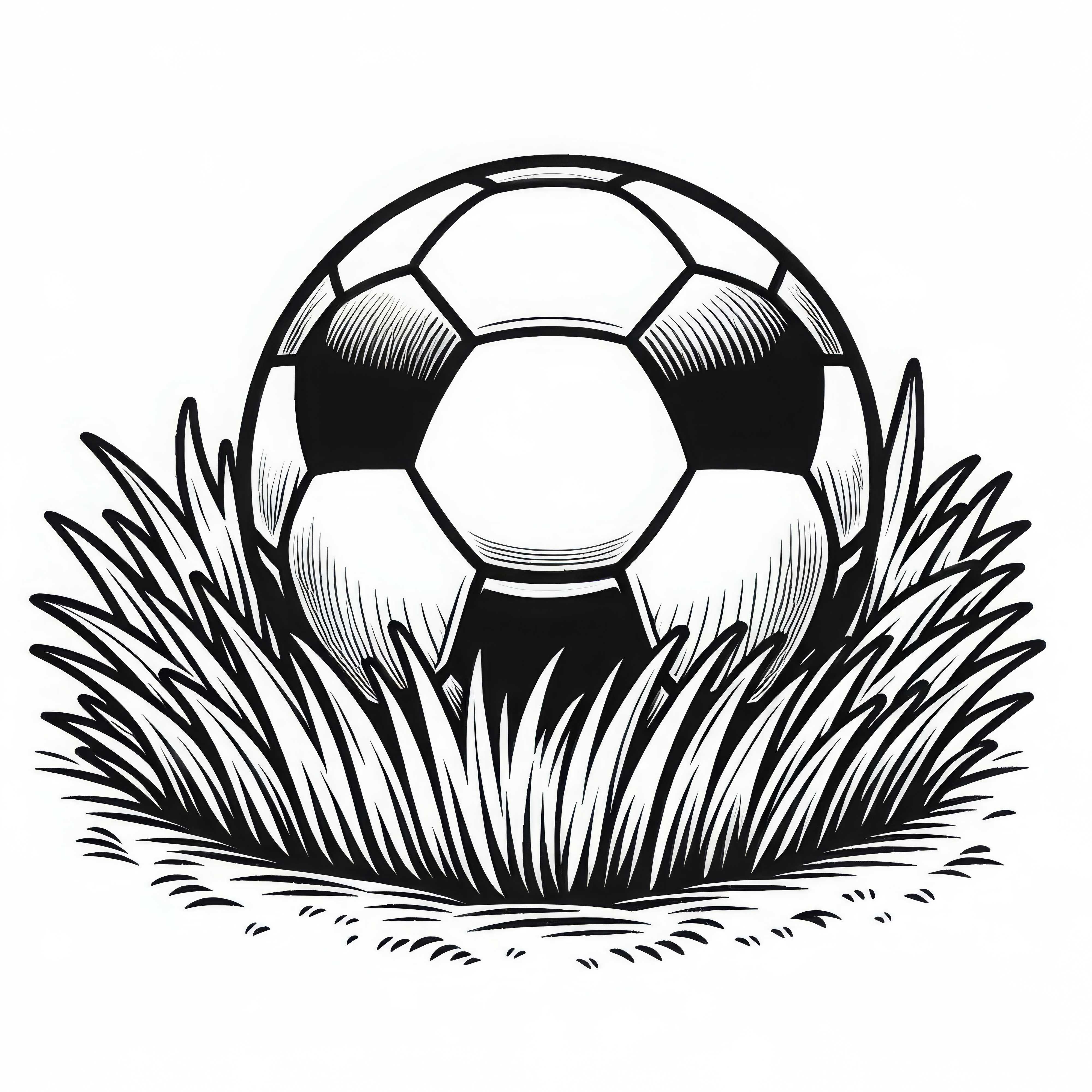 Футбол готов к игре на траве – раскраска бесплатно Футбол готов к игре на траве – Раскраска бесплатно