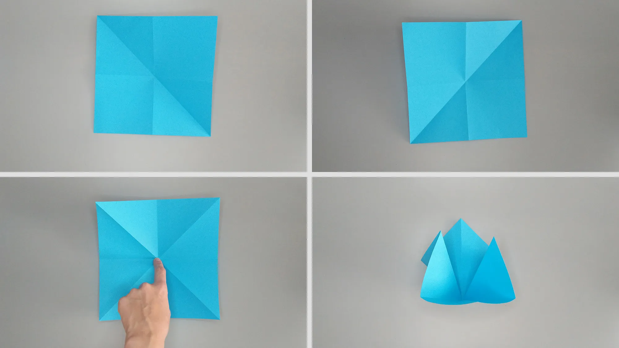 Sestavljanje origami žerjava iz papirja. Slika 3