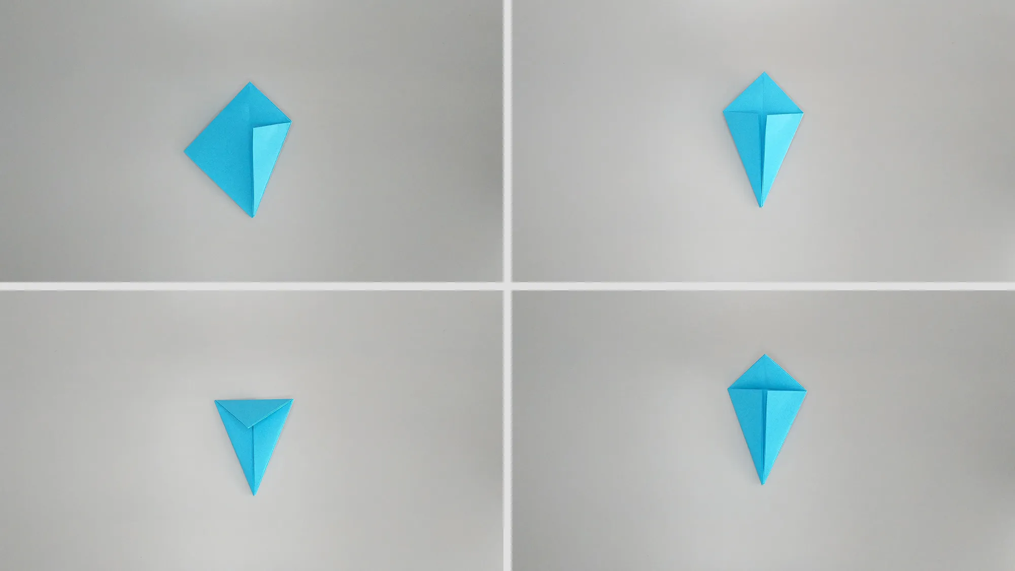 Sestavljanje origami žerjava iz papirja. Slika 5