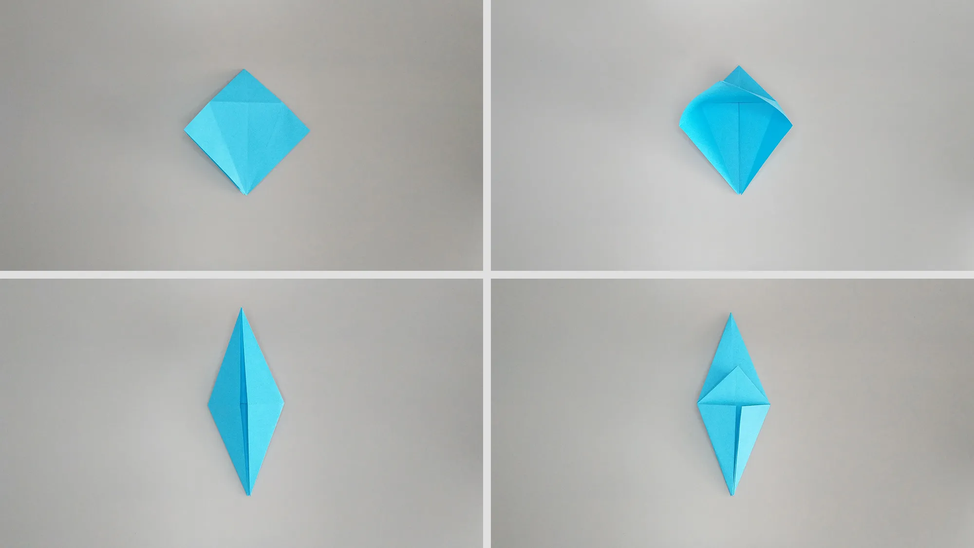 Sestavljanje origami žerjava iz papirja. Slika 6