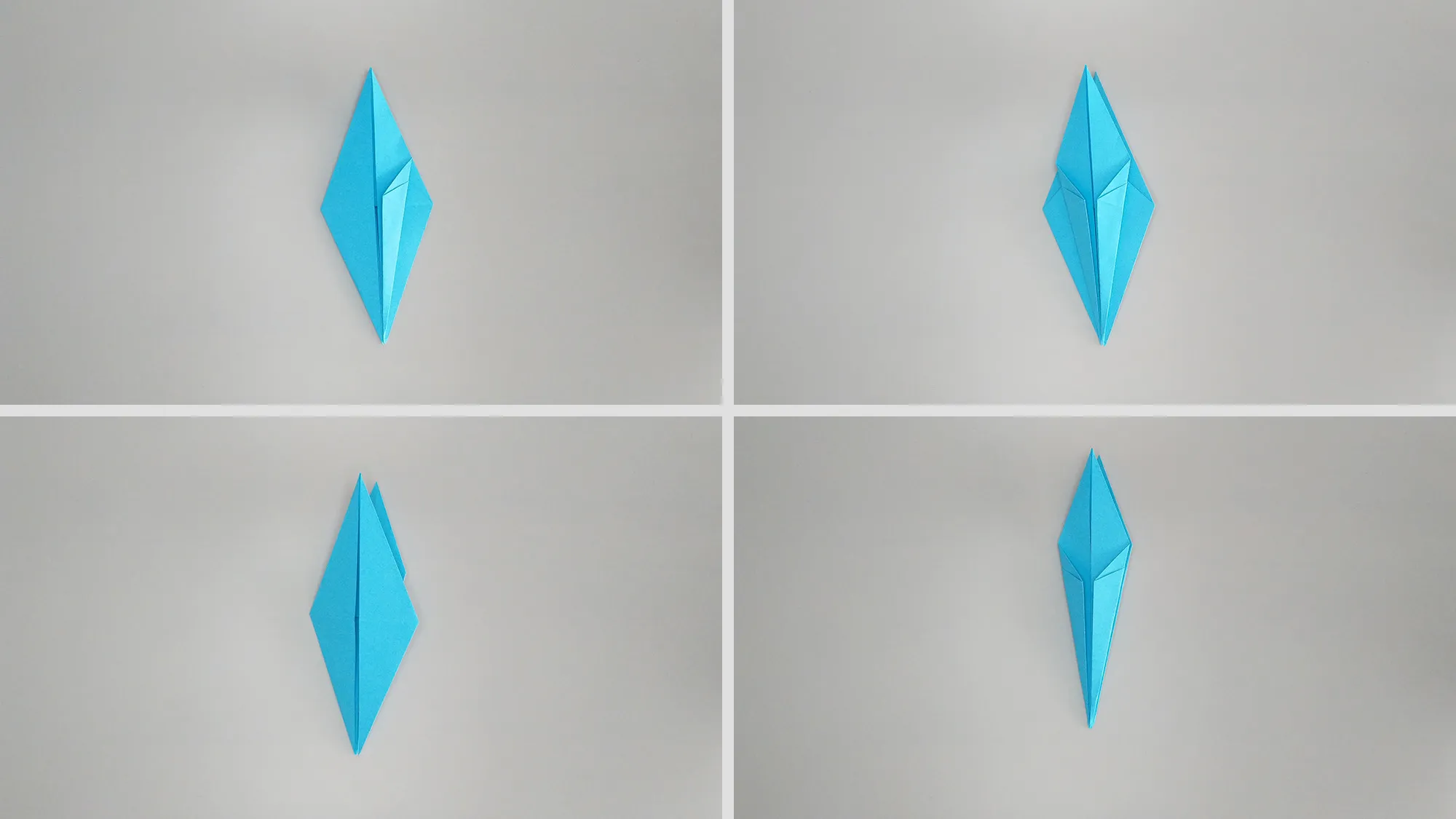 Sestavljanje origami žerjava iz papirja. Slika 8