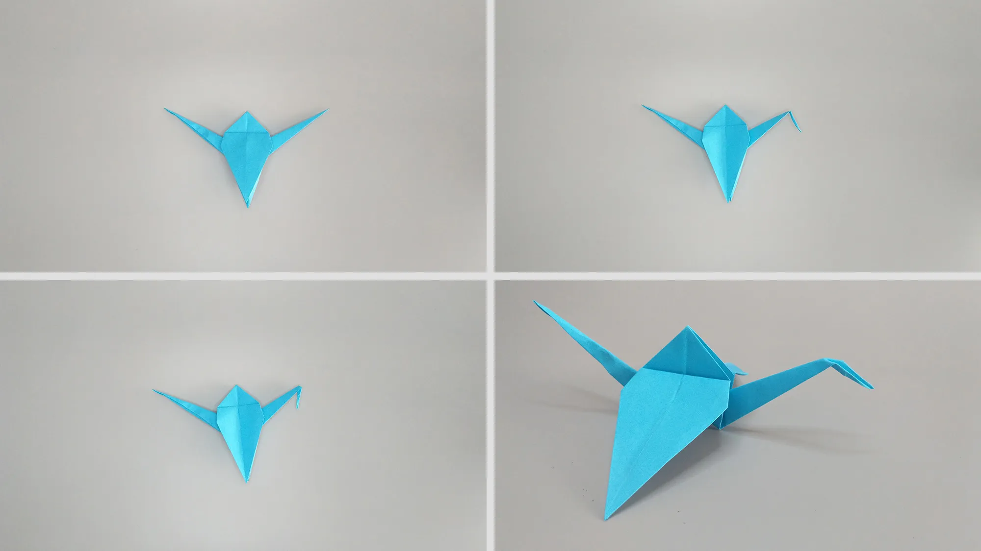 Sestavljanje origami žerjava iz papirja. Slika 12