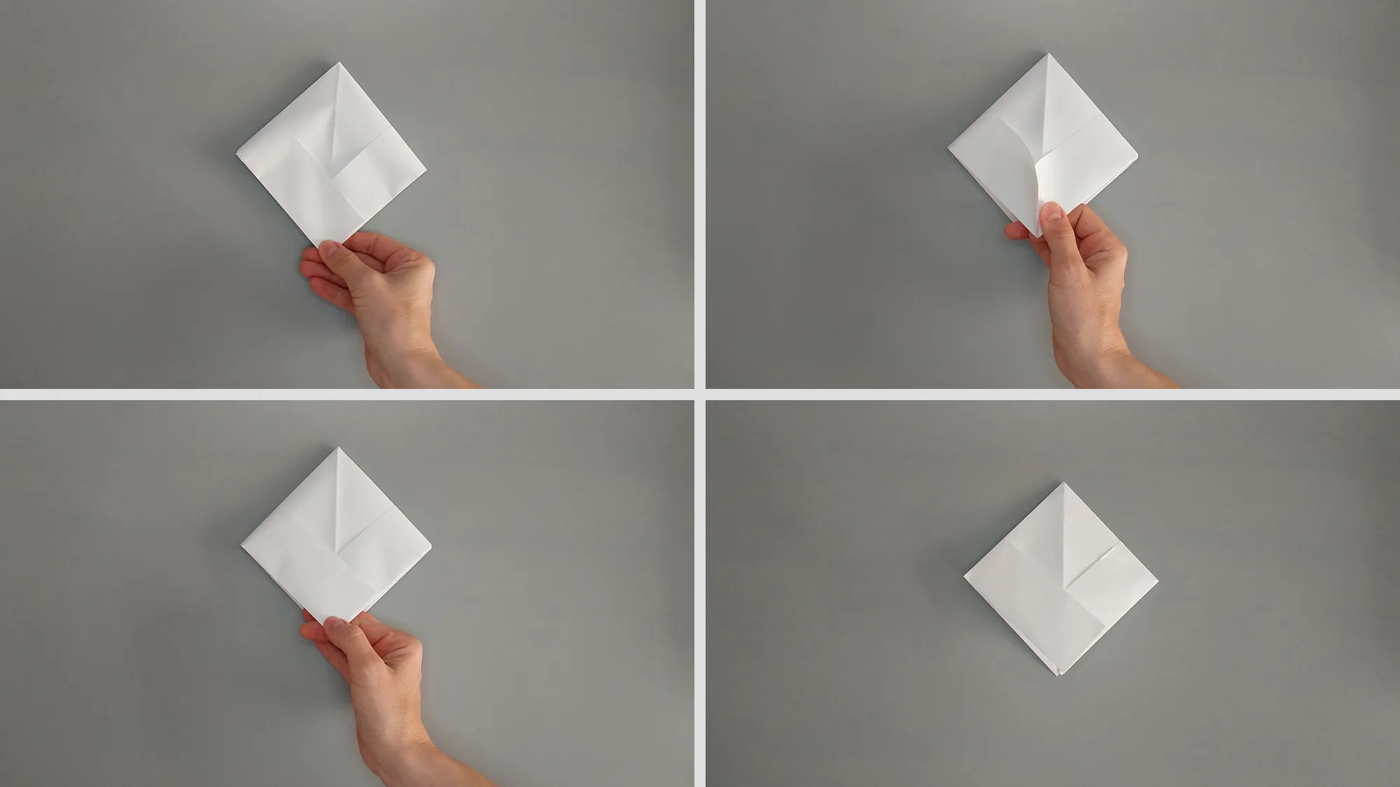 Falten eines Origami-Schiffs aus Papier. Illustration mit Anleitung Nummer 3
