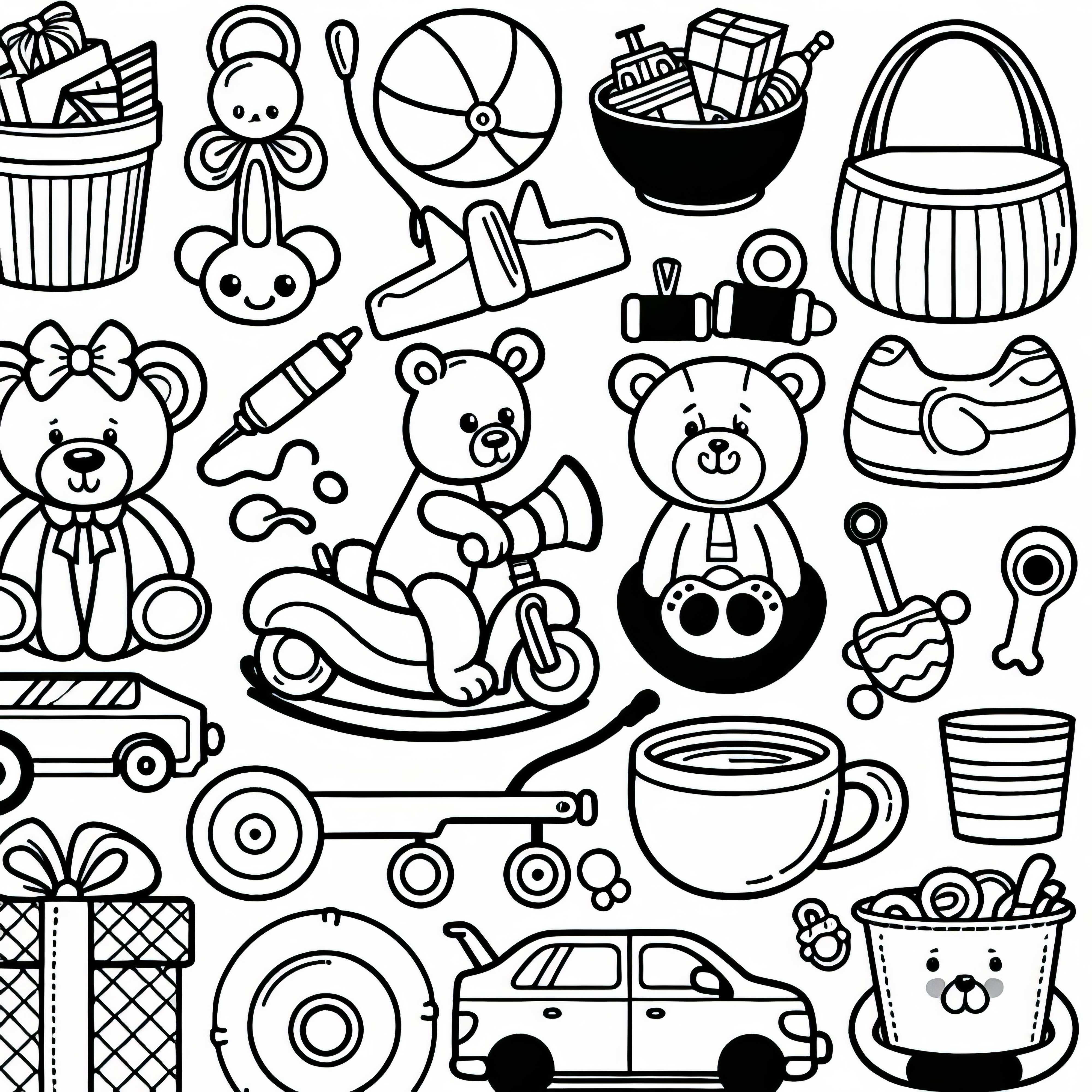 Desenho para Colorir de Brinquedo Grátis: Imagens para Colorir para Crianças Desenhos para colorir de brinquedos grátis: imagens para colorir gratuitas para crianças