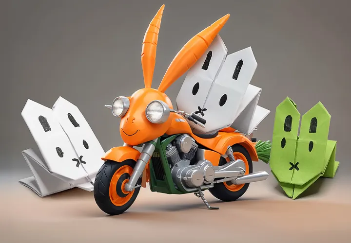 Instruções para fazer um coelho de origami - Passo a passo