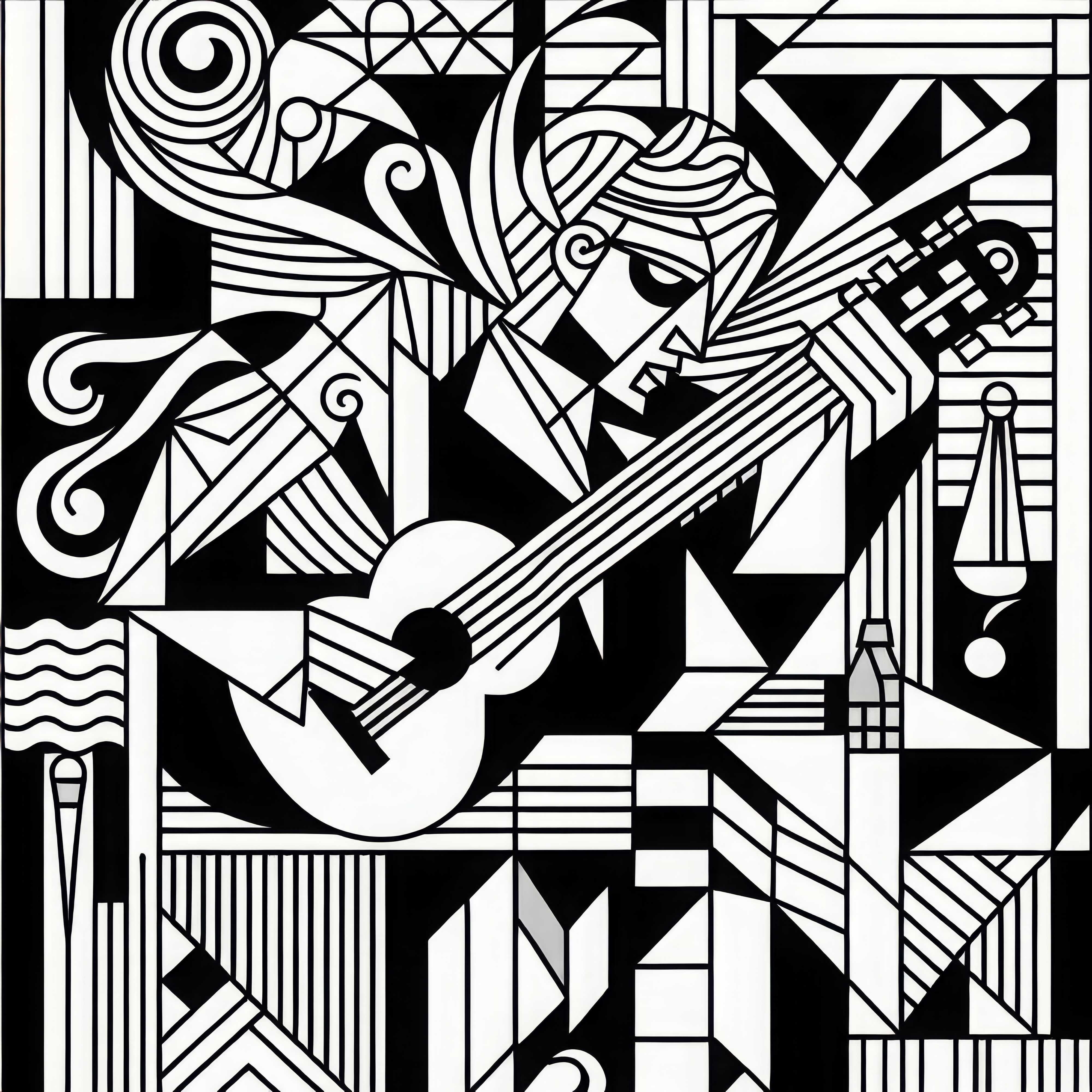 Mavi Dönem Gitaristleri: Pablo Picasso'nun Boyama Şablonu (Ücretsiz)