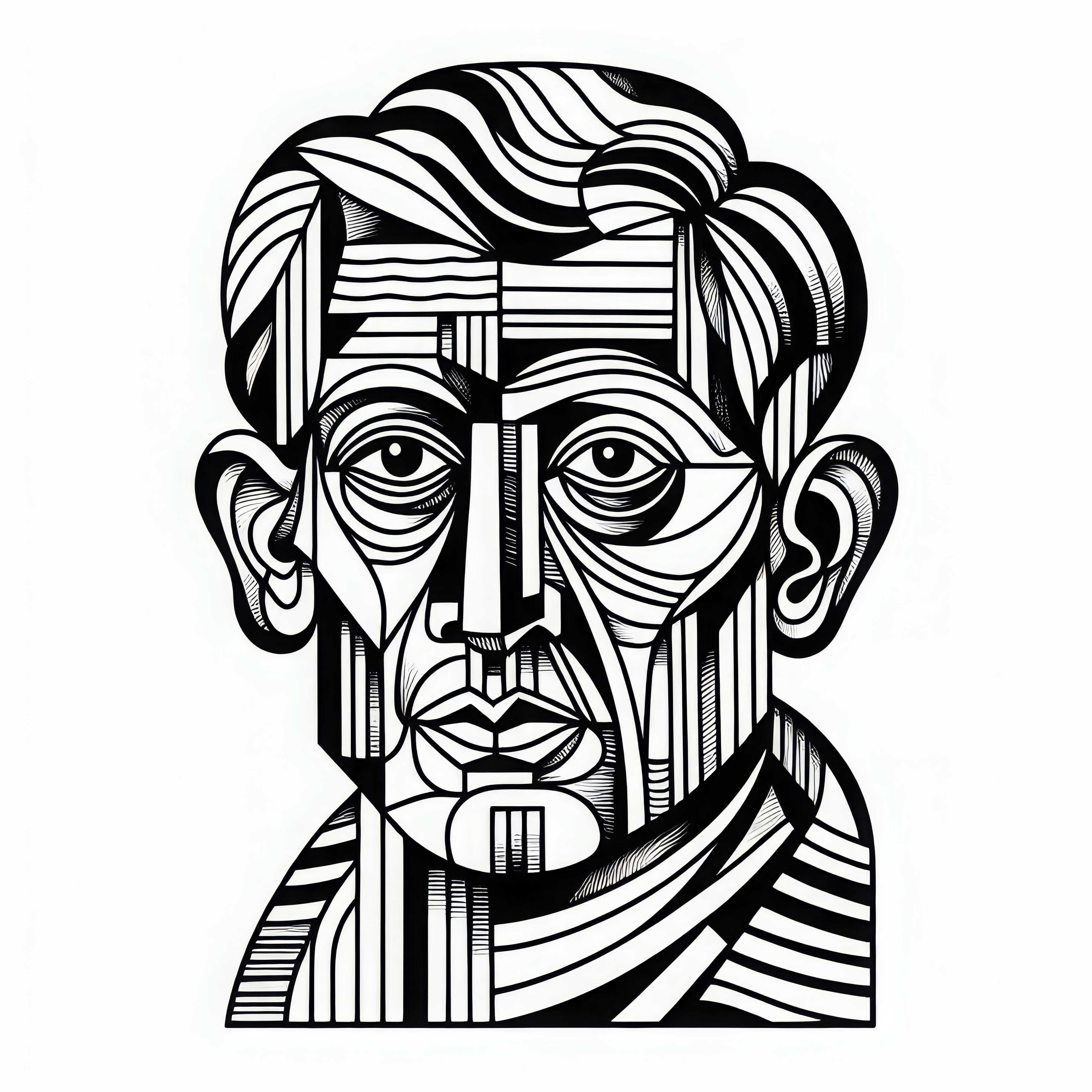 Pablo Picasso'nun boyama şablonu (Ücretsiz)
