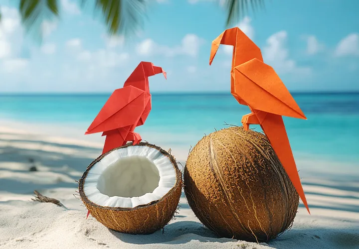 Fazer um pássaro de papel: Instruções de origami para um papagaio