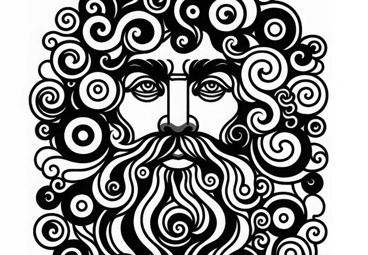 Friedensreich Hundertwasser'in Portresi: Ücretsiz Boyama Şablonu