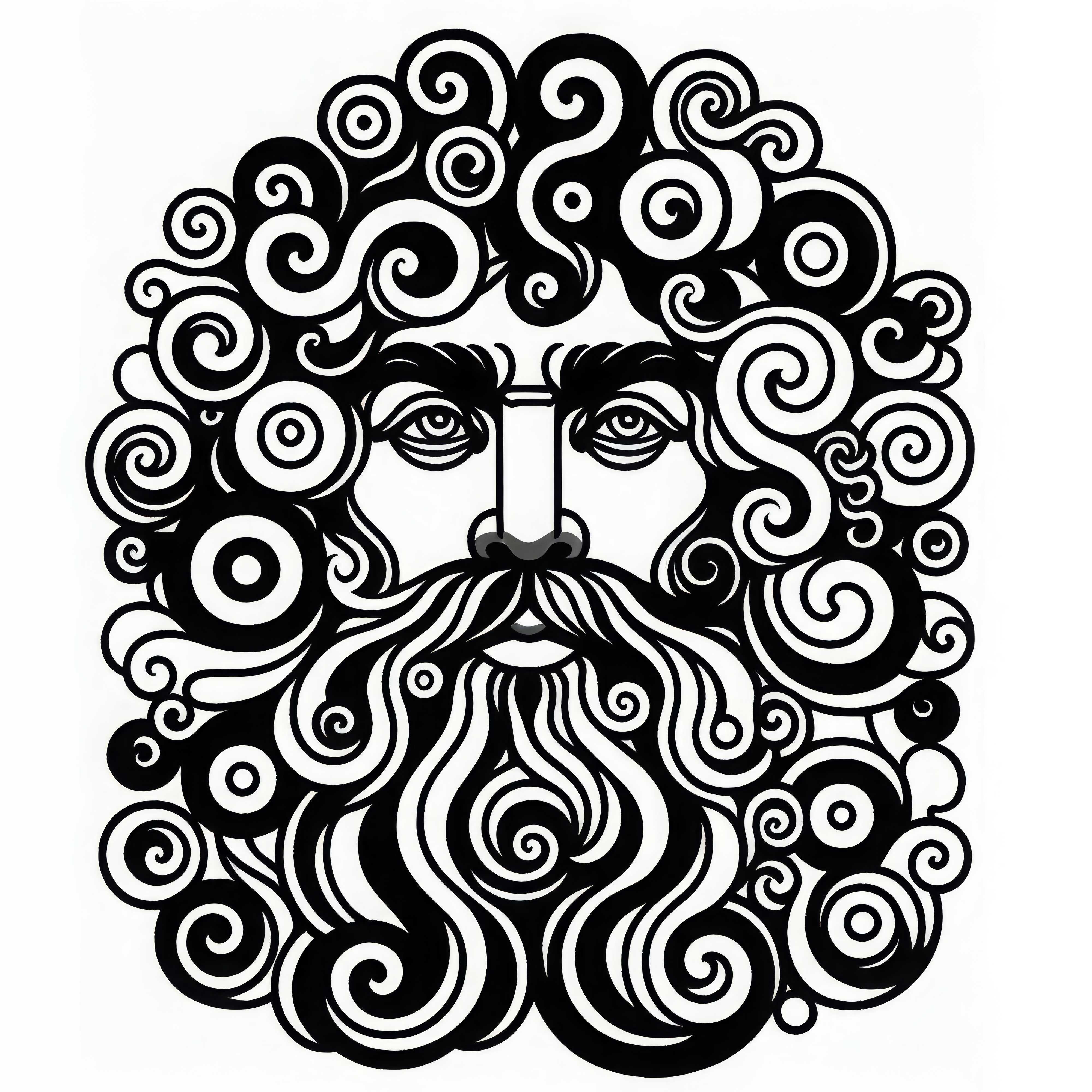 Portrait von Friedensreich Hundertwasser: Gratis Malvorlage Portrait von Friedensreich Hundertwasser: Gratis Malvorlage