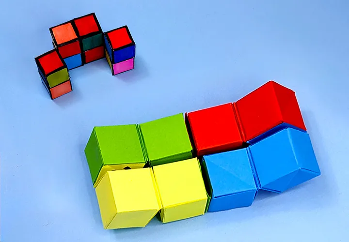 Infinity Cube basteln – bunte DIY-Anleitung mit Video & Fotos