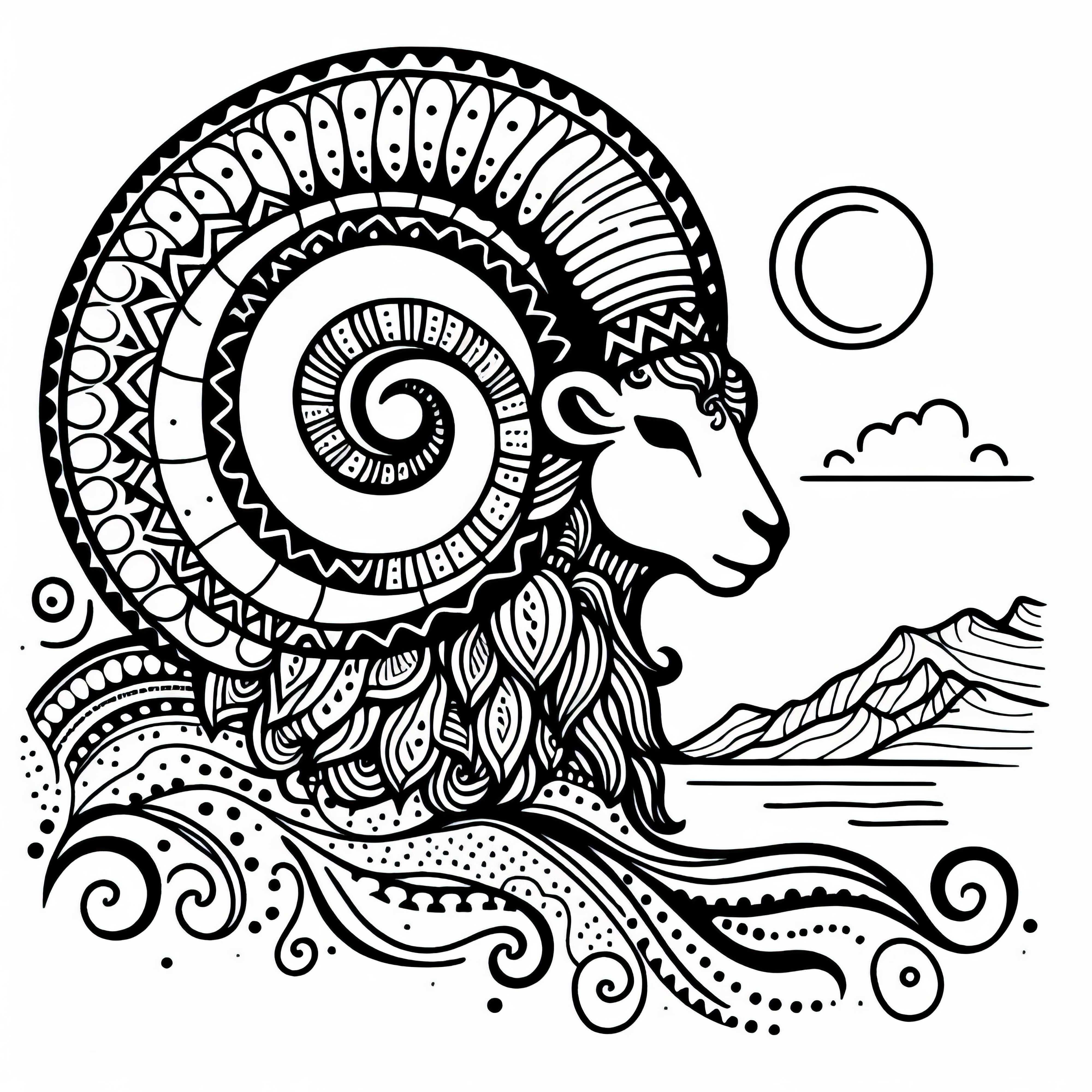 Aries coloring page - download for free and color online