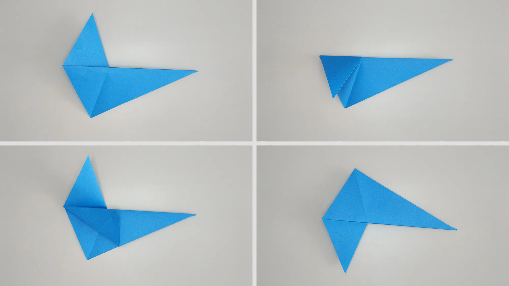 Guide étape par étape pour plier un pingouin en origami en papier. Étape 3