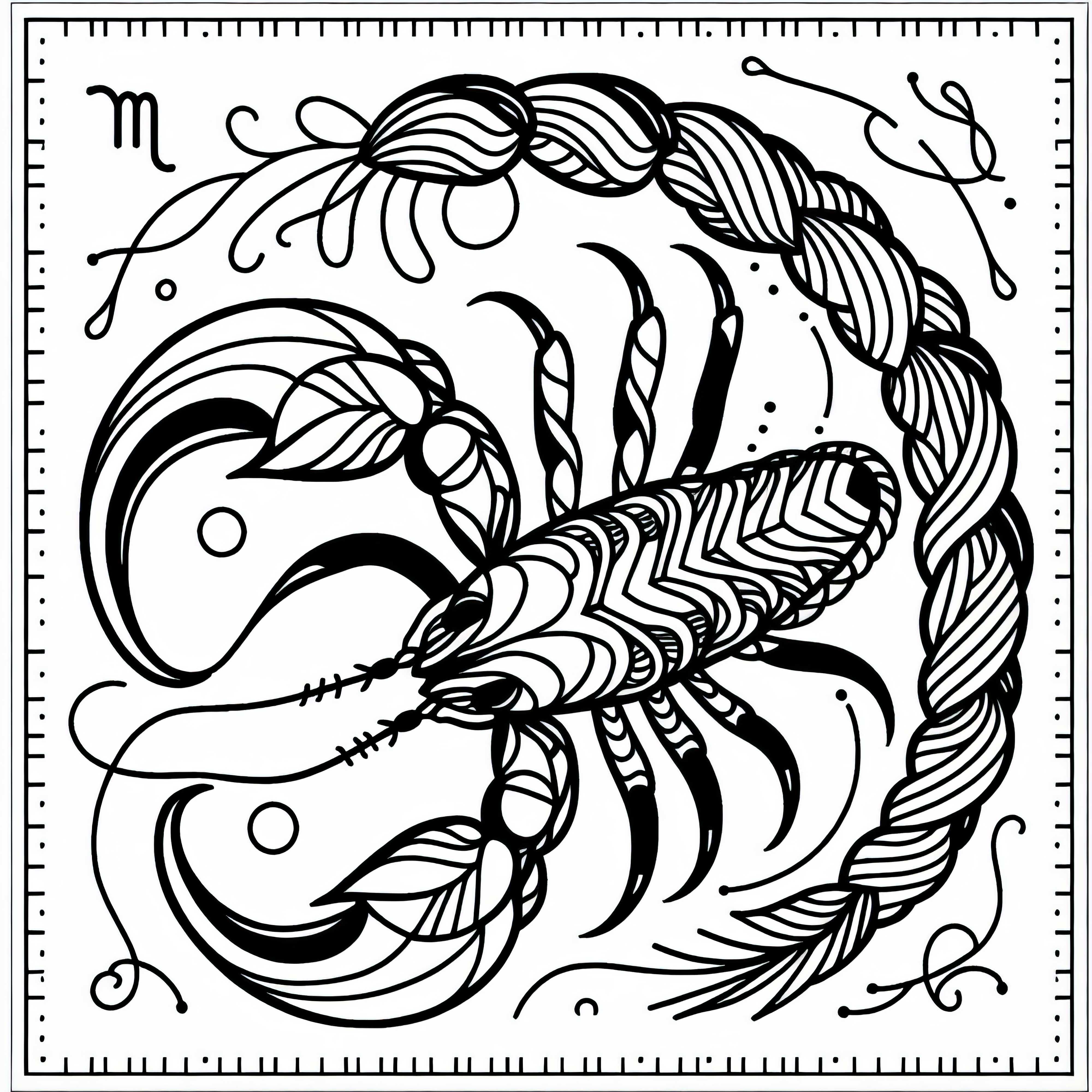 Scorpion Coloring Page – Free Zodiac Sign